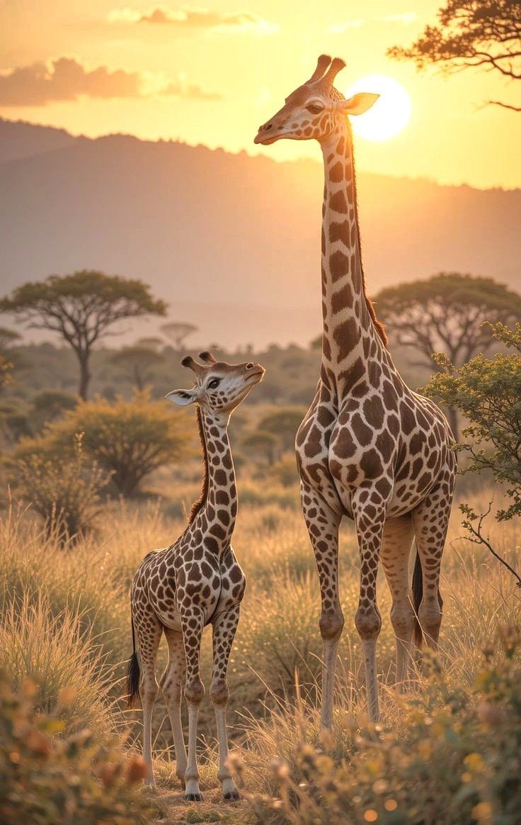 Golden Uganda savannah under soft afternoon light.